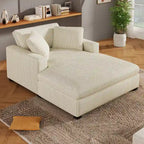 Chaise longue beige, 1-2 places