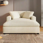 Chaise longue beige, 1-2 places