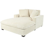 Chaise longue beige, 1-2 places