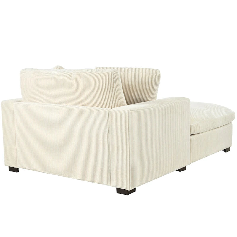 Chaise longue beige, 1-2 places