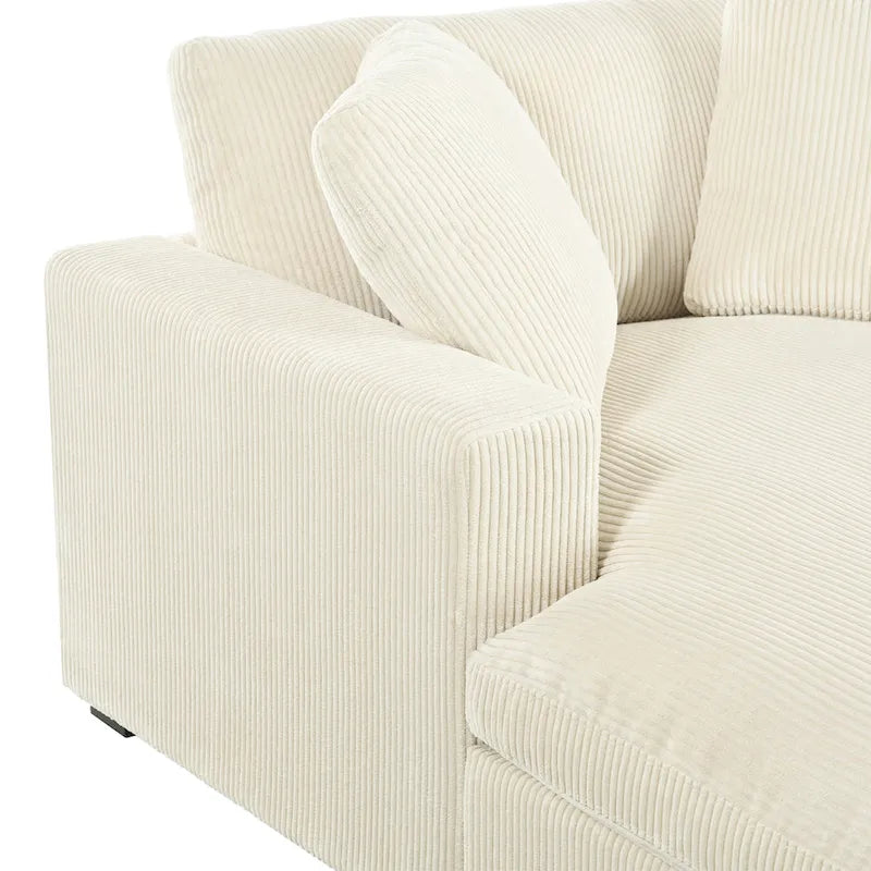 Chaise longue beige, 1-2 places