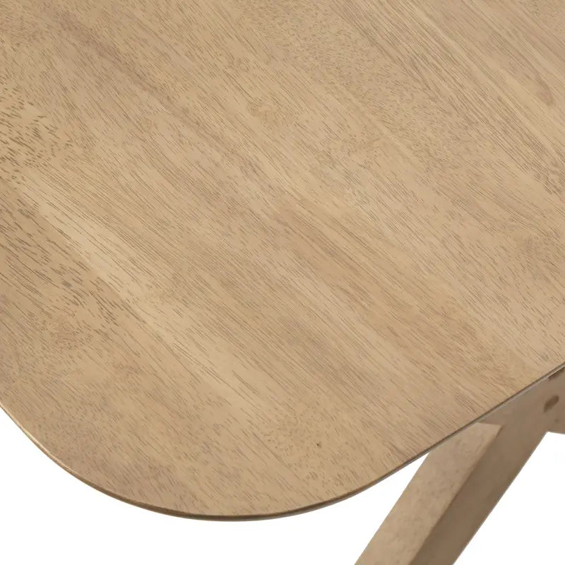 Table de salle à manger rectangulaire en chêne clair, style milieu de siècle, 6 places