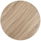 Table basse ronde en bois marron clair – 34"L x 34"P x 14"H
