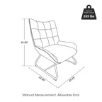 Fauteuil d'appoint dossier haut, cuir PU, une place, noir