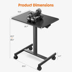 Bureau debout réglable en hauteur pour 1 personne, Blanc / Noir / Marron rustique
