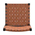 Tabourets de comptoir tissés en similicuir PU noir marron, lot de 2