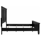 Lit King en panneau style ferme noir