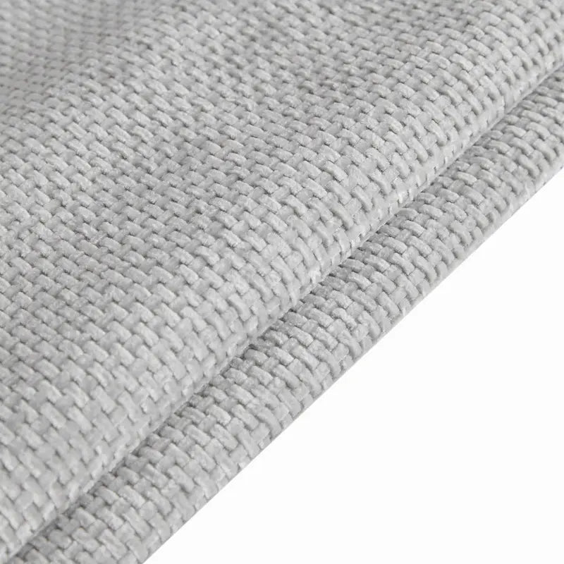 Canapé d'angle en L blanc/gris clair avec méridienne, 4-5 places