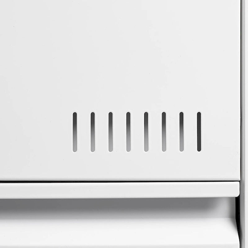 Classeur métallique à 3 tiroirs verrouillables Blanc/Noir — 1 personne