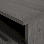 Lot de 2 tables de chevet à 2 tiroirs, style rustique – Érable gris / Noyer