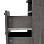 Lot de 2 tables de chevet à 2 tiroirs, style rustique – Érable gris / Noyer