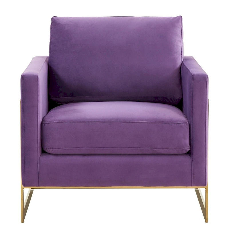 Fauteuil d'appoint du milieu du siècle en velours beige avec pieds dorés, une place