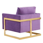 Fauteuil d'appoint du milieu du siècle en velours beige avec pieds dorés, une place