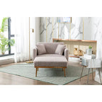 Fauteuil d'appoint en tissu Teddy avec pieds en or rose — Gris / Rose orchidée intense / Jaune / Blanc / Camel / Rose | 1 place