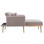 Fauteuil d'appoint en tissu Teddy avec pieds en or rose — Gris / Rose orchidée intense / Jaune / Blanc / Camel / Rose | 1 place