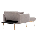 Fauteuil d'appoint en tissu Teddy avec pieds en or rose — Gris / Rose orchidée intense / Jaune / Blanc / Camel / Rose | 1 place