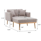 Fauteuil d'appoint en tissu Teddy avec pieds en or rose — Gris / Rose orchidée intense / Jaune / Blanc / Camel / Rose | 1 place