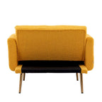 Fauteuil d'appoint en tissu Teddy avec pieds en or rose — Gris / Rose orchidée intense / Jaune / Blanc / Camel / Rose | 1 place
