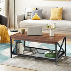 Ensemble de 3 tables basses et tables d'appoint en C noir/gris/marron pour salon