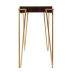 Console plateau verre marron/doré, 101,6 cm L — 1 pièce
