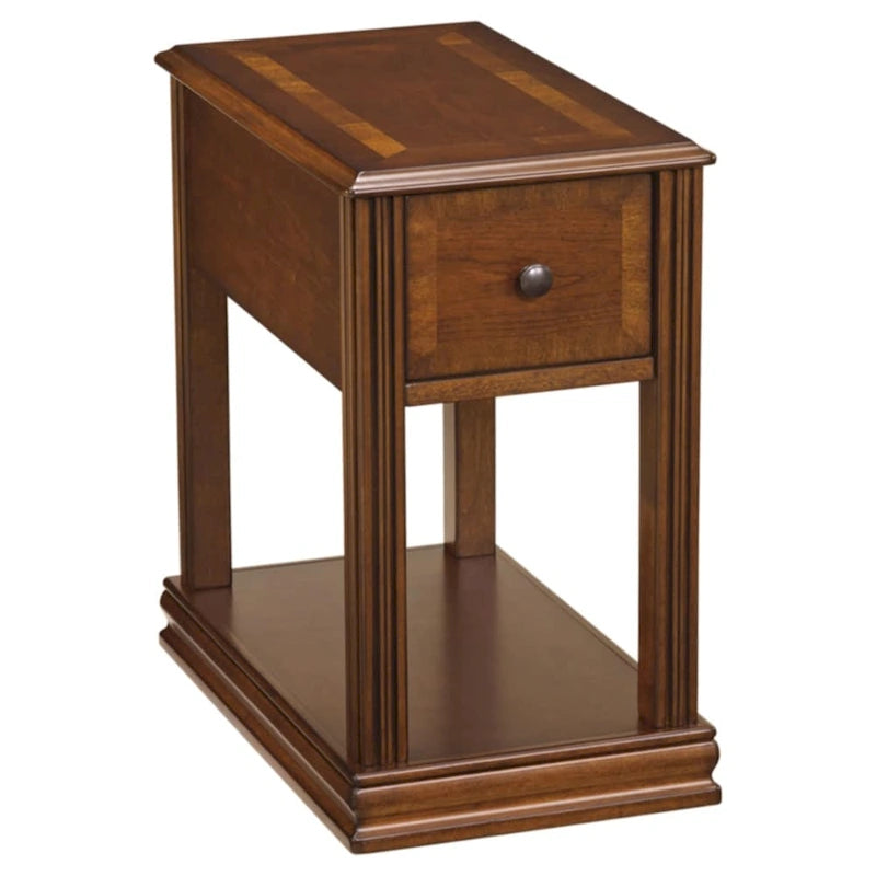 Table d'appoint contemporaine marron – Dessus en bois, 1 personne