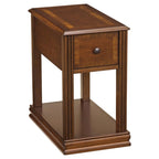 Table d'appoint contemporaine marron – Dessus en bois, 1 personne