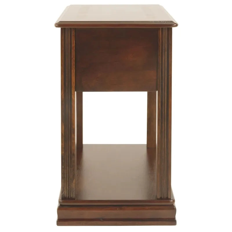 Table d'appoint contemporaine marron – Dessus en bois, 1 personne