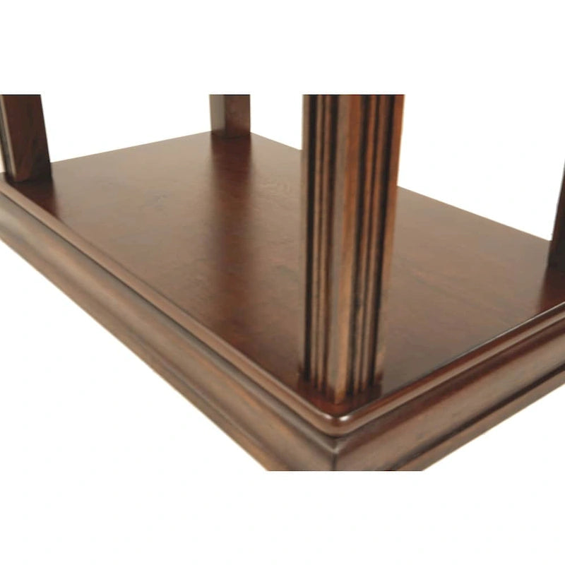 Table d'appoint contemporaine marron – Dessus en bois, 1 personne