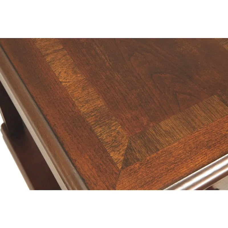 Table d'appoint contemporaine marron – Dessus en bois, 1 personne