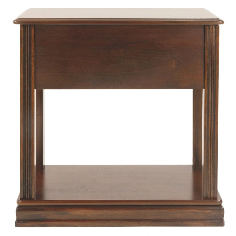 Table d'appoint contemporaine marron – Dessus en bois, 1 personne