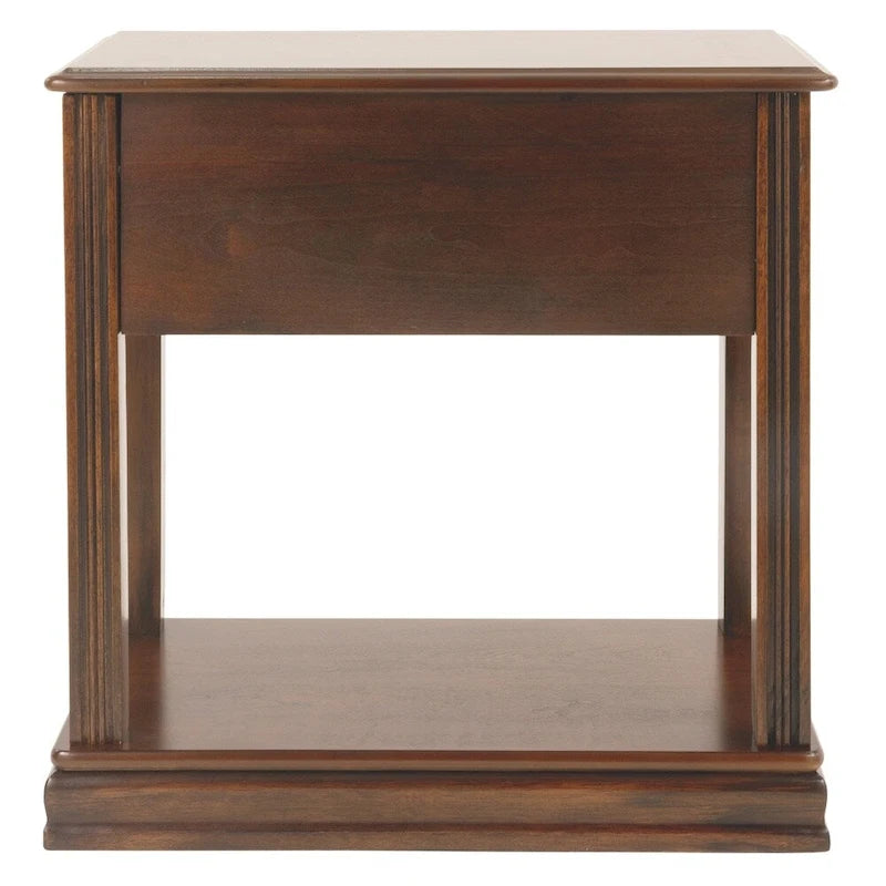 Table d'appoint contemporaine marron – Dessus en bois, 1 personne