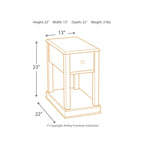 Table d'appoint contemporaine marron – Dessus en bois, 1 personne