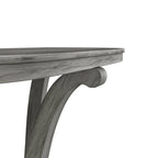 Console demi-ovale en chêne gris vintage, 48 po L x 16 po P x 29 po H