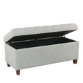 Banc de rangement capitonné bleu clair – 1 place