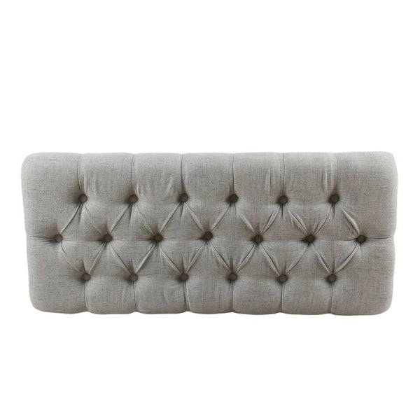 Banc de rangement capitonné bleu clair – 1 place