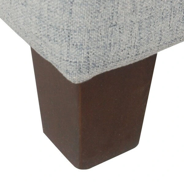 Banc de rangement capitonné bleu clair – 1 place