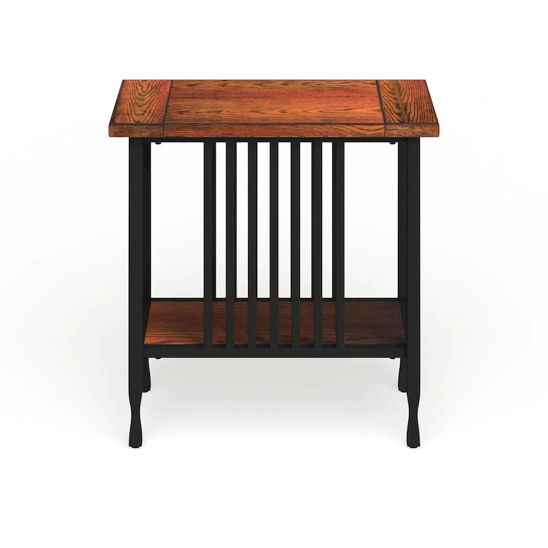 Petite table d'appoint – Brun/noir et noir délavé, 1 personne