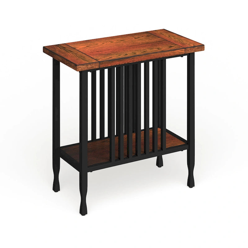 Petite table d'appoint – Brun/noir et noir délavé, 1 personne