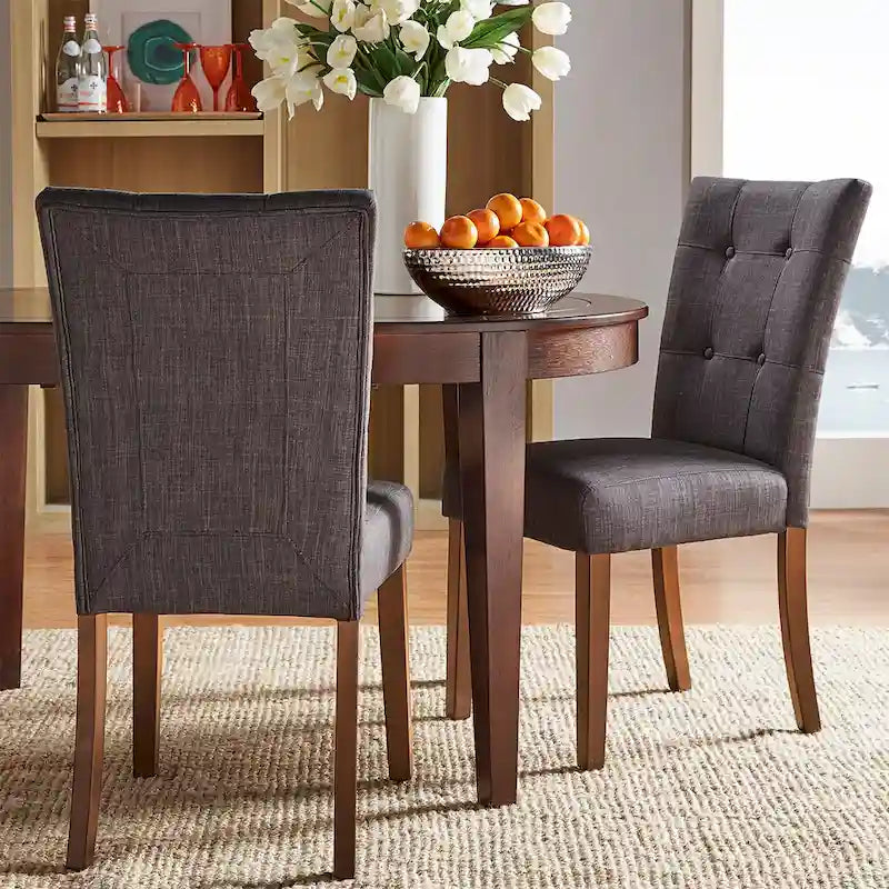 Chaise de salle à manger capitonnée – Lot de 2