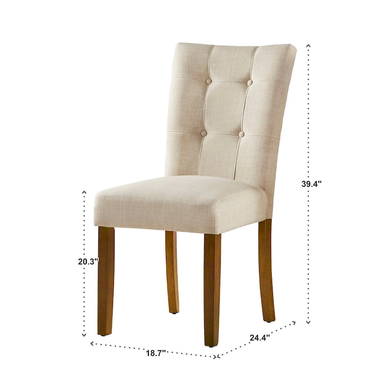 Chaise de salle à manger capitonnée – Lot de 2
