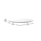 Dessus de table réversible stratifié rond de 36" | Naturel/Noyer et Blanc/Gris | 2-4 places