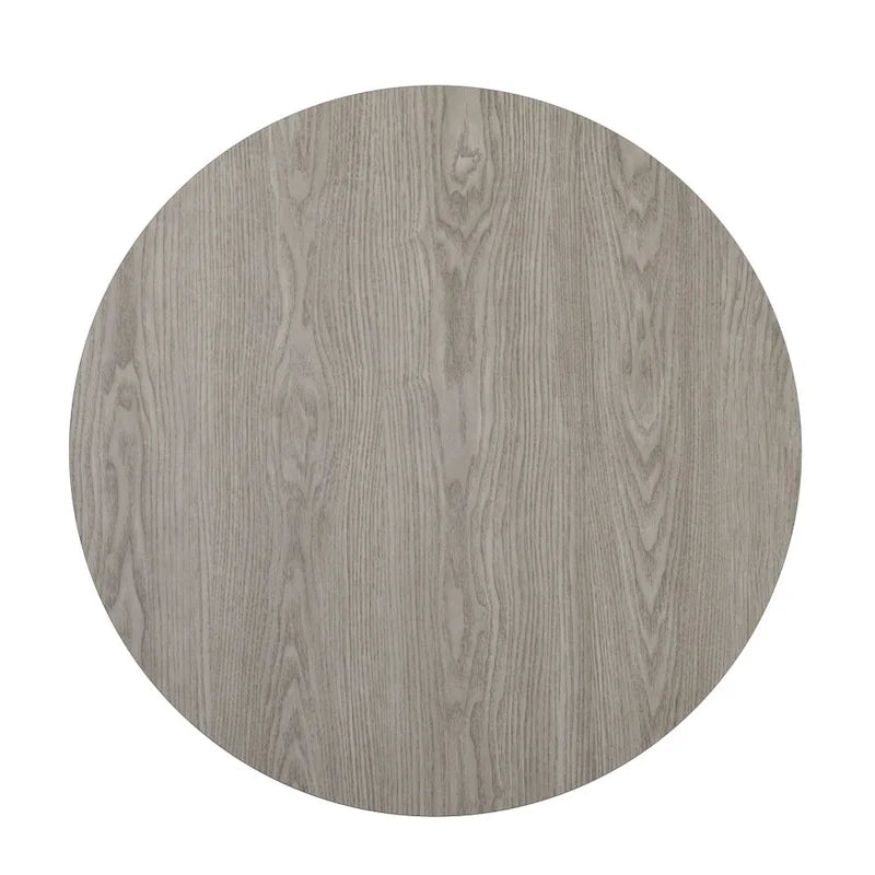 Dessus de table réversible stratifié rond de 36" | Naturel/Noyer et Blanc/Gris | 2-4 places