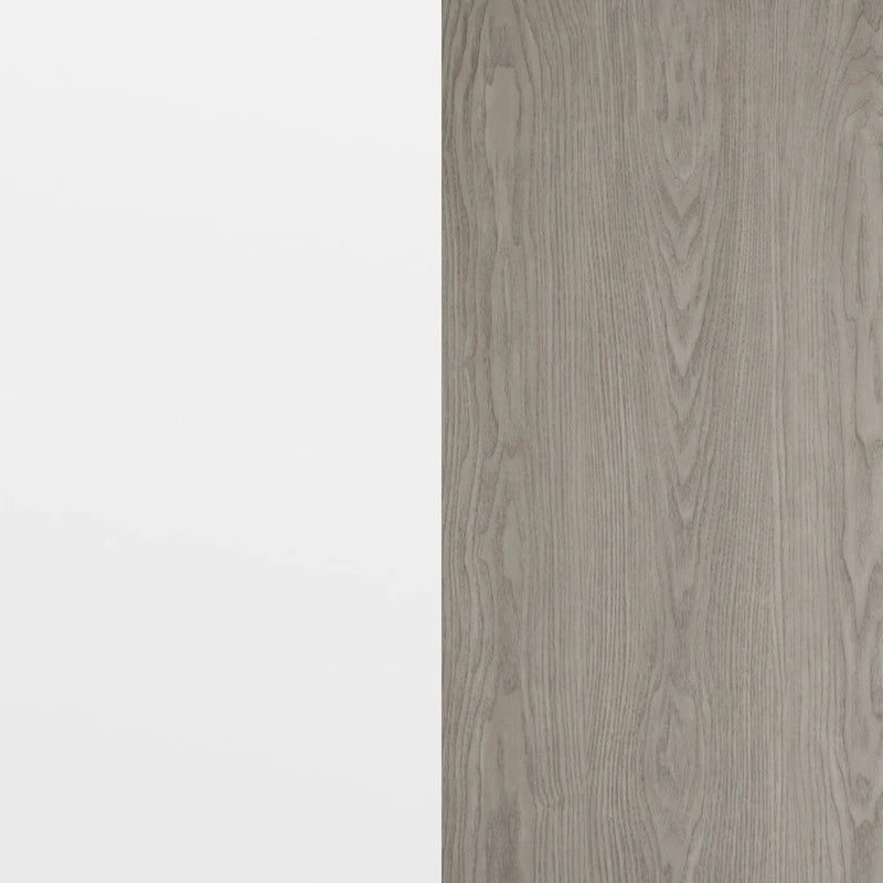 Dessus de table réversible stratifié rond de 36" | Naturel/Noyer et Blanc/Gris | 2-4 places