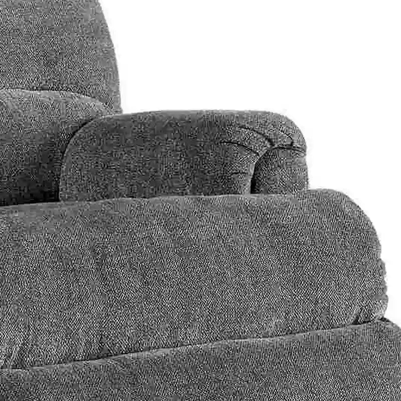Fauteuil inclinable à bascule en tissu gris avec levier - Simple