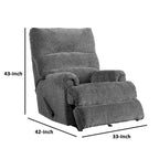 Fauteuil inclinable à bascule en tissu gris avec levier - Simple