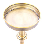 Table d'appoint piédestal ronde en laiton de 6 pouces, lot de 2