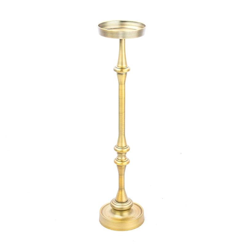 Table d'appoint piédestal ronde en laiton de 6 pouces, lot de 2