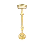 Table d'appoint piédestal ronde en laiton de 6 pouces, lot de 2
