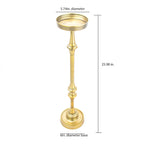Table d'appoint piédestal ronde en laiton de 6 pouces, lot de 2