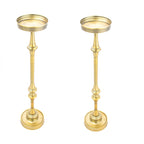 Table d'appoint piédestal ronde en laiton de 6 pouces, lot de 2